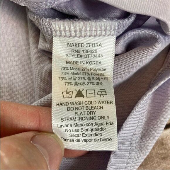 Naked Zebra Womens Violet Pockets Round Neck Back - Picture 6 of 10